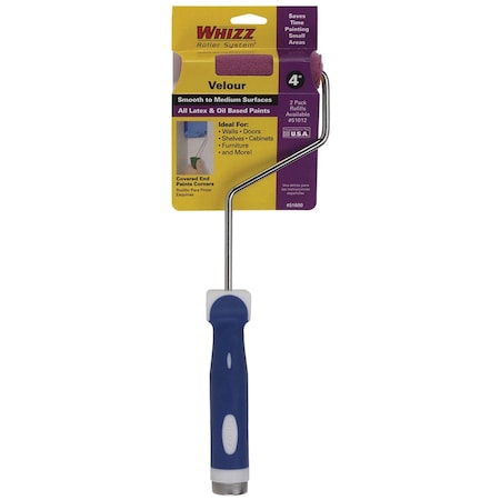 Work Tools 4" Purple Velour Mini-Roller Cover with 13" Handle 51600